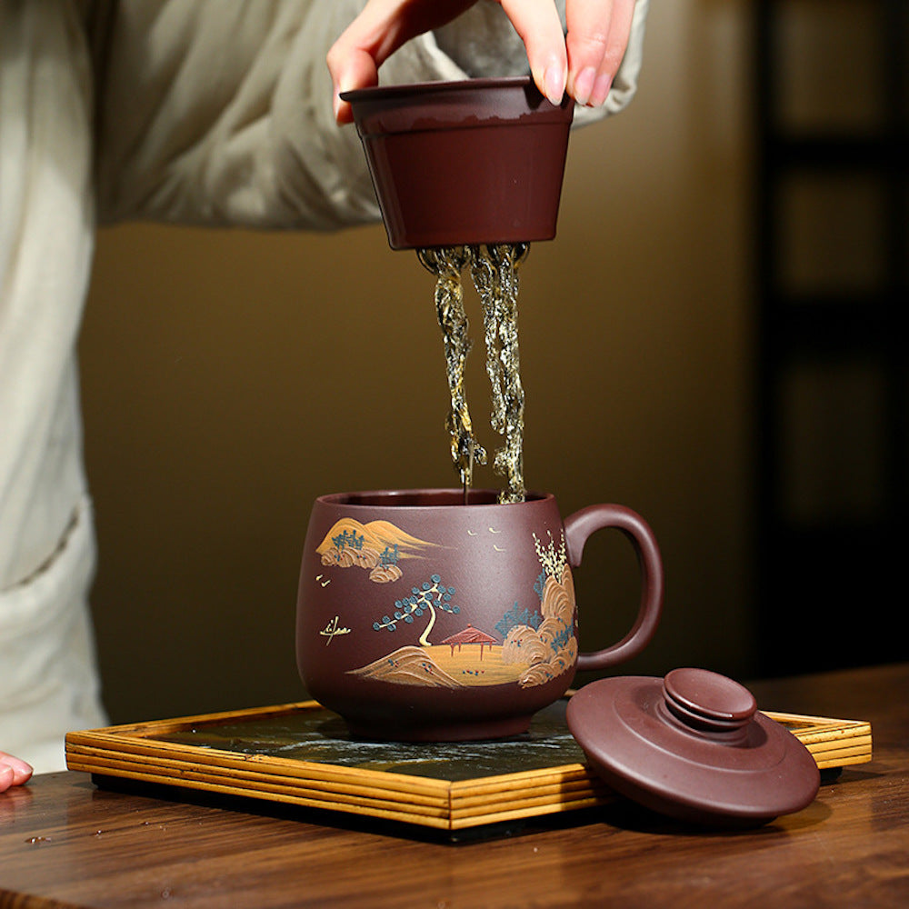 Handcrafted Zisha Mug – Yixing Clay for Tea & Coffee