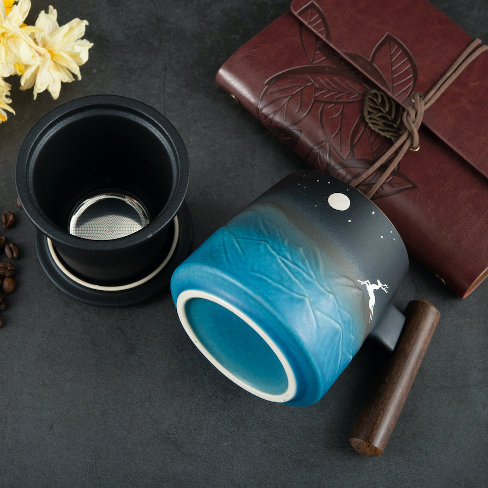 Moon Elf Ceramic Coffee & Tea Mug of Lunar Elegance