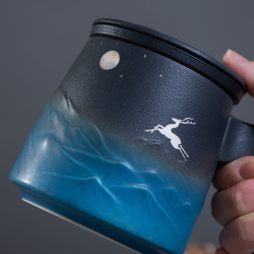 Moon Elf Ceramic Coffee & Tea Mug of Lunar Elegance