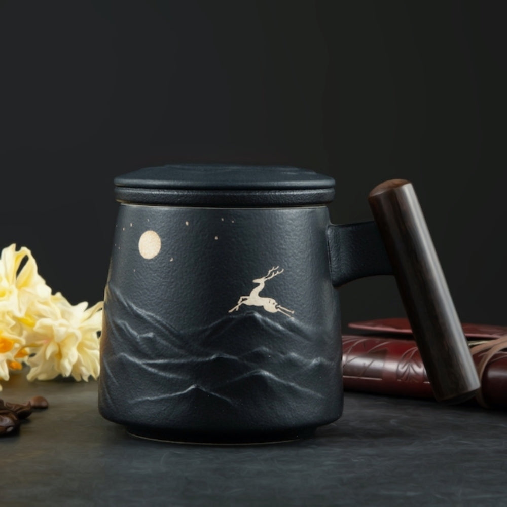 Moon Elf Ceramic Coffee & Tea Mug of Lunar Elegance
