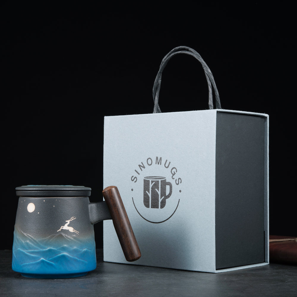 Moon Elf Ceramic Coffee & Tea Mug  of Lunar Elegance