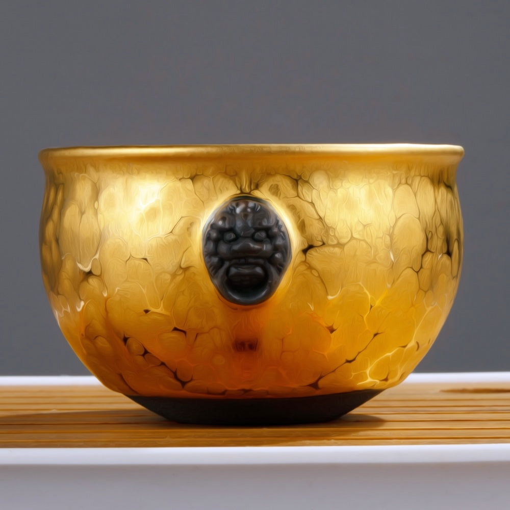 Lion Jian Zhan Tenmoku Tea Cup – Strength & Elegance