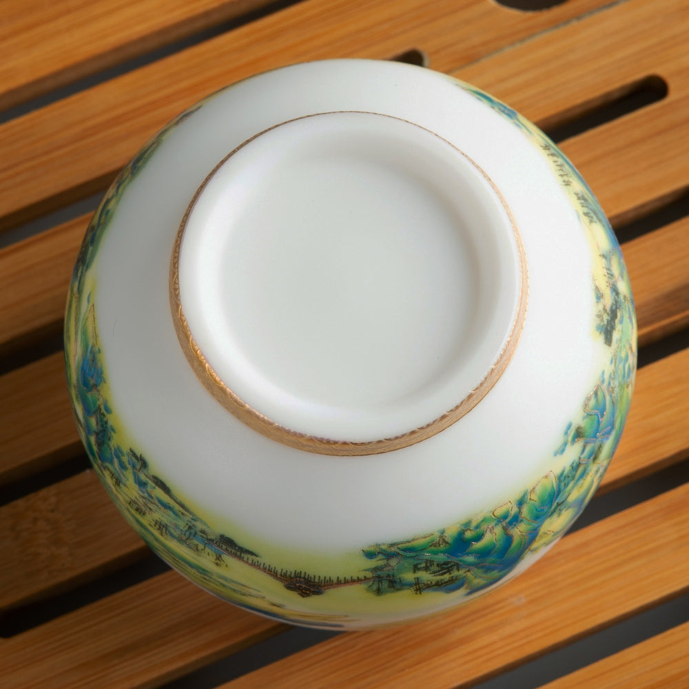 Mountain Coffee & Tea Cup - Mutton Fat Jade Porcelain