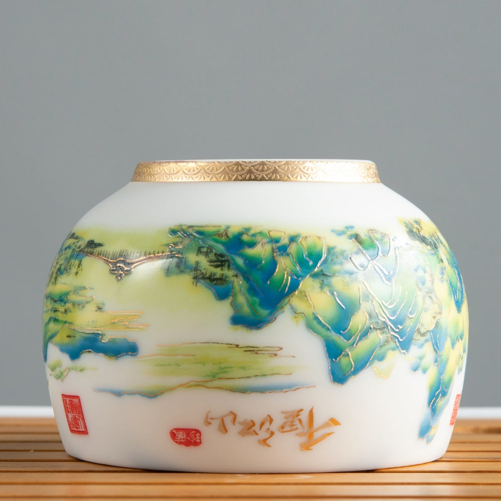 Mountain Coffee & Tea Cup - Mutton Fat Jade Porcelain