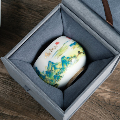 Mountain Coffee & Tea Cup - Mutton Fat Jade Porcelain