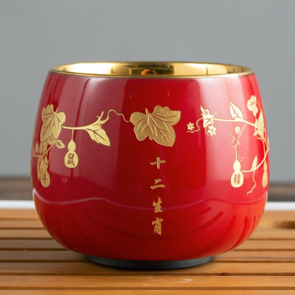 Zodiac Tea Cup-Mutton Fat Jade Porcelain