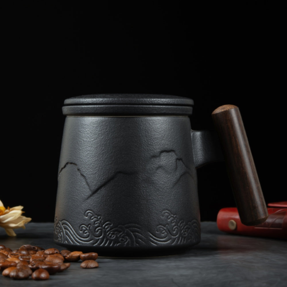 Mountain View Mug – Elegant Ceramic for Tea & Coffee