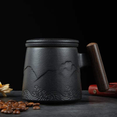 Mountain View Mug – Elegant Ceramic for Tea & Coffee